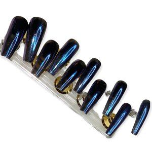 Galaxy Chrome Nails
